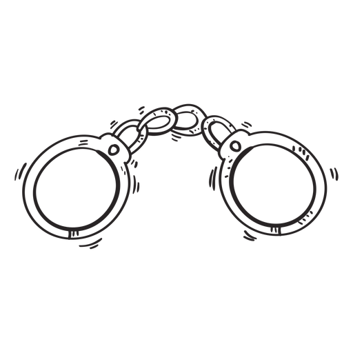 Handcuffs Sketch - Transparent Png & Svg Vector File