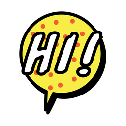 Hallo Aufkleber PNG-Design