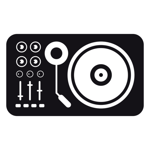 Illustrated mixer silhouette PNG Design
