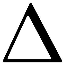 Isosceles triangle silhouette PNG Design