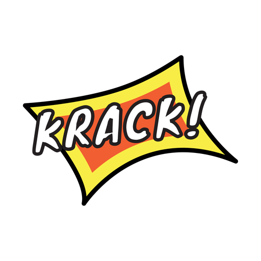 Krack sticker PNG Design