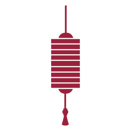 Lantern tassel silhouette PNG Design