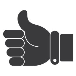 Like ok hand thumb silhouette PNG Design