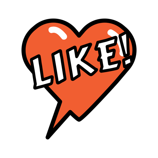 Like sticker PNG Design