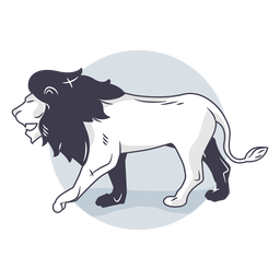 Ilustración de león Diseño PNG