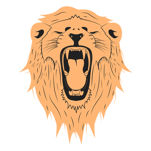 Diseño de ilustración de león Diseño PNG