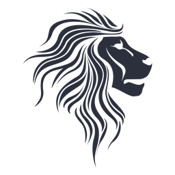 Maulkorb mit Löwen-Silhouette PNG-Design