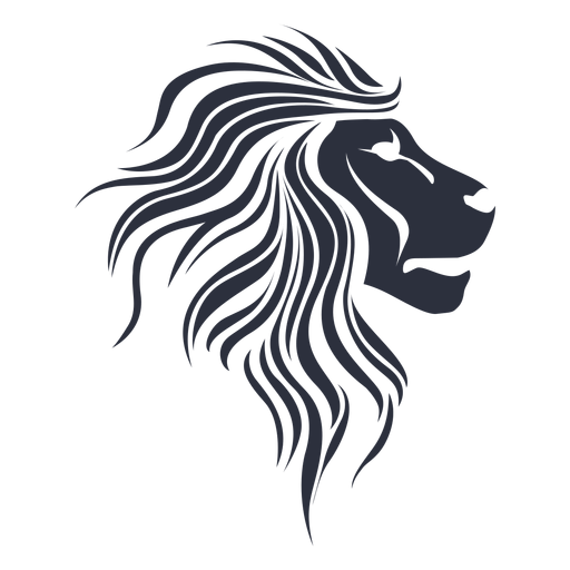 Lion silhouette muzzle PNG Design