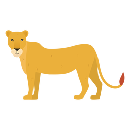 Ilustración de leona Diseño PNG