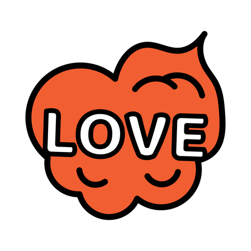 Love sticker PNG Design