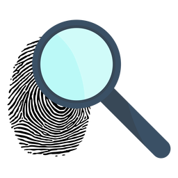 Lupenlupe Fingerabdruckillustration PNG-Design