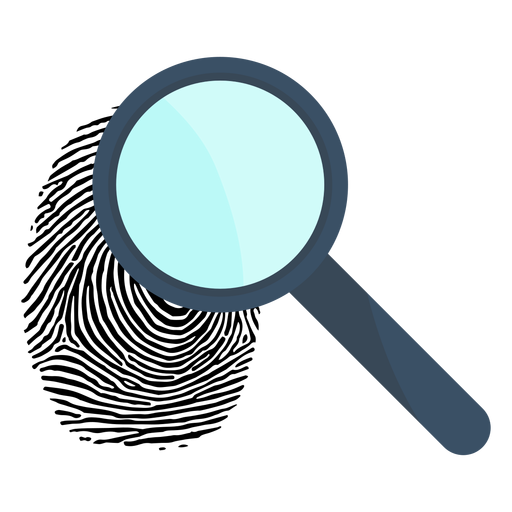 Magnifying Glass Loupe Fingerprint Illustration Transparent Png Svg Vector File