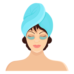 Maske Brünette Handtuch Abbildung Maske Brünette Handtuch Abbildung