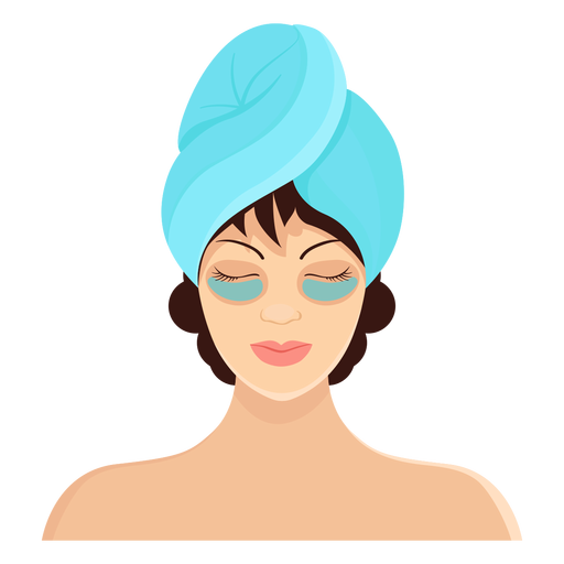 Mask brunette towel illustration