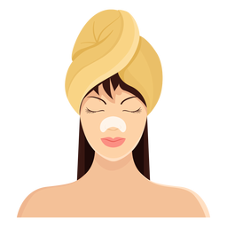Ilustración de toalla de pelo marrón con flecos de máscara Diseño PNG