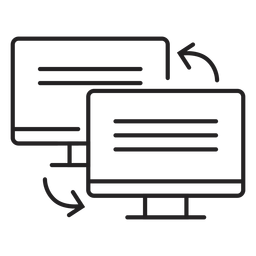Traço do par do monitor Desenho PNG