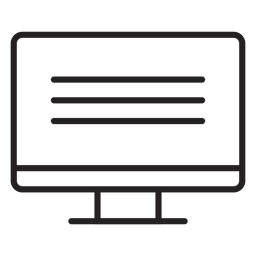 Icono de pantalla de monitor Transparent PNG