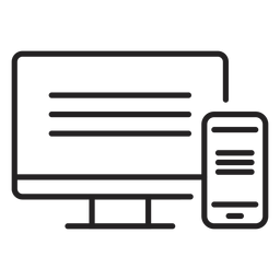Monitor stroke PNG Design