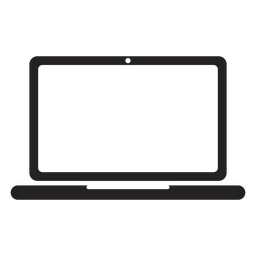 Silueta de cámara de pantalla de portátil Diseño PNG