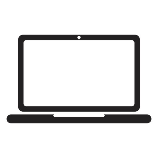 Notebook-Bildschirmkamera-Silhouette PNG-Design