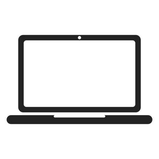 Notebook screen camera silhouette PNG Design