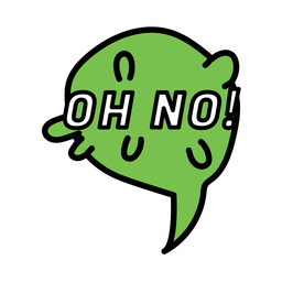 Oh nenhum adesivo Desenho PNG