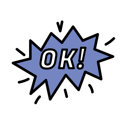 Ok sticker PNG Design