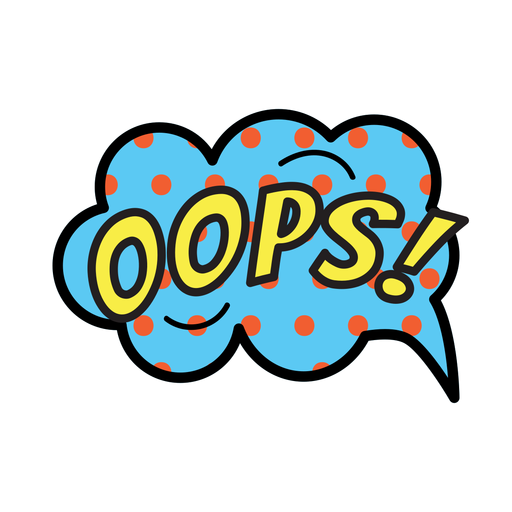 Oops Aufkleber PNG-Design