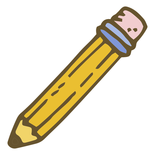 Bleistift flach PNG-Design