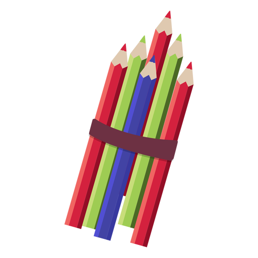Pencil stack illustration PNG Design