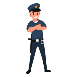 Policeman officer illustration PNG Design