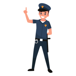 Ilustración de uniforme de policía