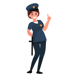 Vector Transparente Png Y Svg De Ilustracion De Mujer Policia