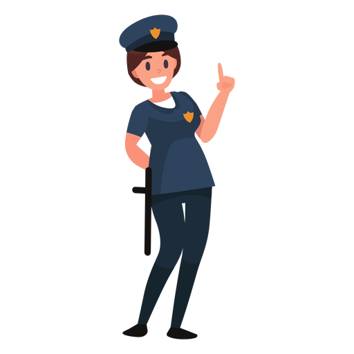 Policewoman illustration PNG Design