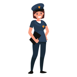Policewoman uniform illustration Transparent PNG