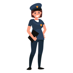 Uniform der Illustration der Polizistin PNG-Design