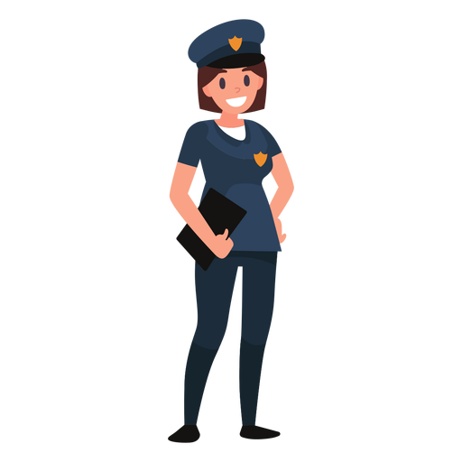 Policewoman uniform illustration PNG Design