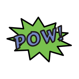 Pow sticker PNG Design