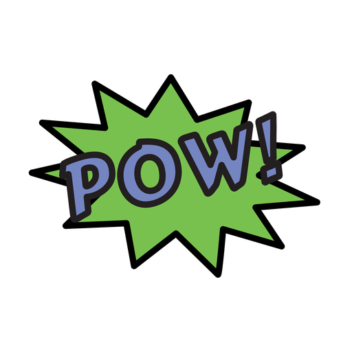 Pow sticker PNG Design