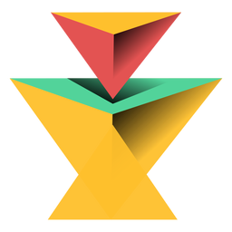 Pirámide triángulo 3d ápice plano Diseño PNG