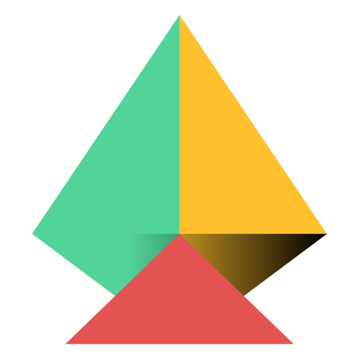 Pyramid triangle apex flat