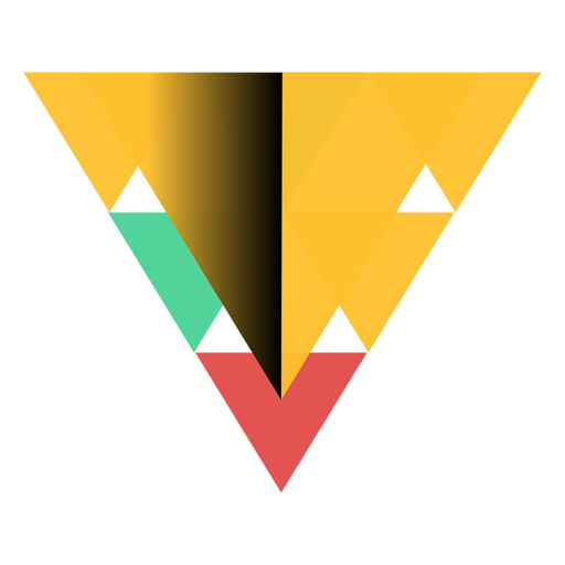 Pyramid triangle geometry apex flat PNG Design