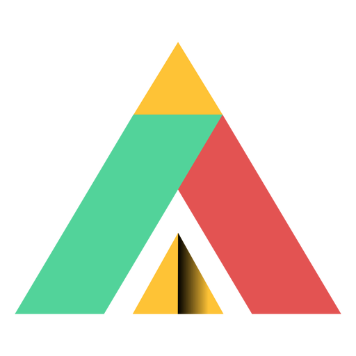 Pyramid triangle parallelogram trapezium apex flat PNG Design