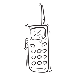 Radio station transmitter sketch PNG Design