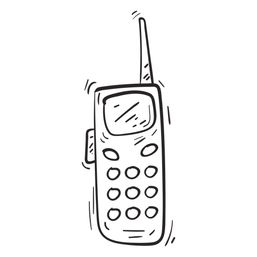 Radio station transmitter sketch PNG Design