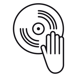 Disco de vinil de ícone Desenho PNG