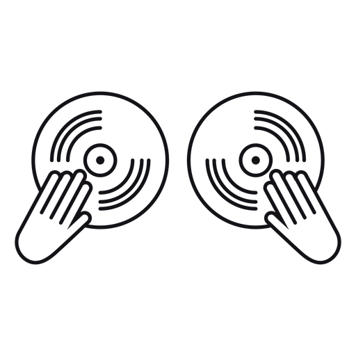 Disco de vinilo de icono de grabación Diseño PNG