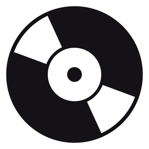 Record music silhouette PNG Design