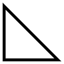 Silhueta em ângulo agudo do triângulo retângulo Desenho PNG