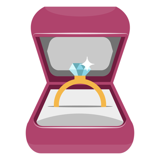 Caja de anillo ilustrada Descargar PNG/SVG transparente